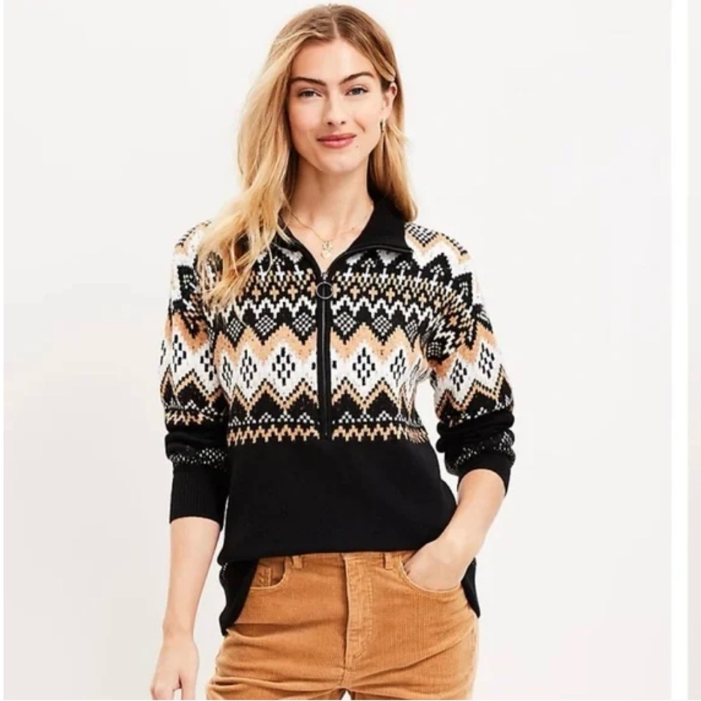 Loft Half Zip Cozy Sweater